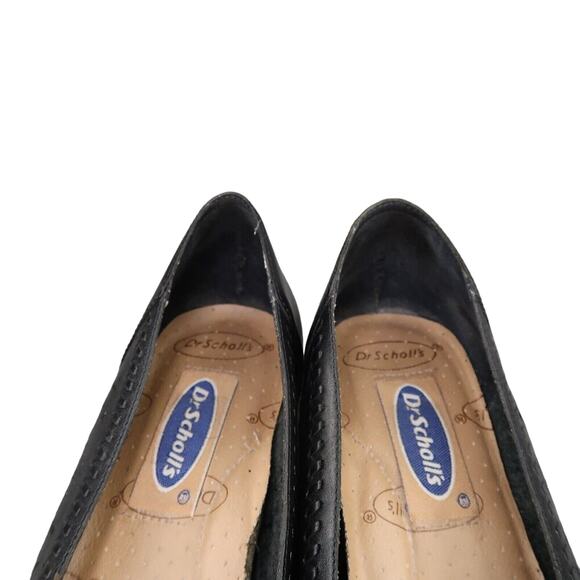 Dr Scholls Shoes Womens 7.5 Loafer Pumps Classic Fashion Leather Comfort Black - Picture 15 of 16